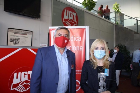 Juan Francisco Martín y Carmen Castilla, de UGT, en imagen de archivo (UGT) 