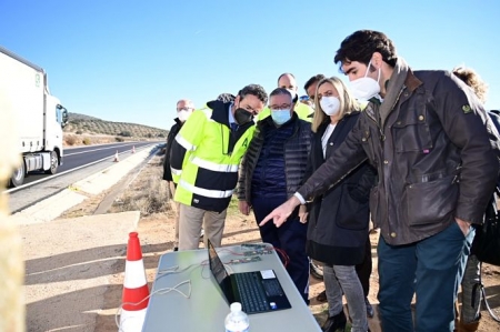 Marifran Carazo ha visitado la carretera (JUNTA)