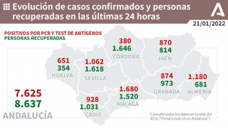 Evolución diaria de la pandemia en Andalucía (JUNTA DE ANDALUCÍA) 