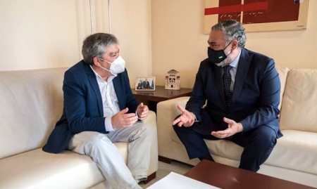 Imagen de la reunión entre Pablo García y José García Giralte (DIPUTACIÓN)