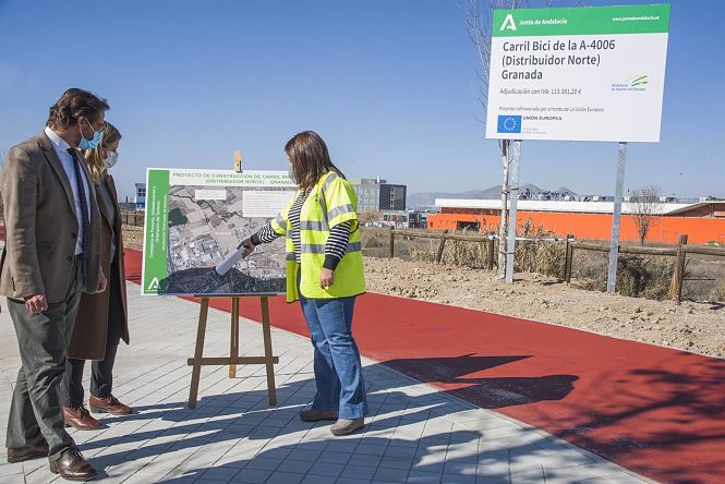 Visita de la Junta a las obras del carril bici de la A-4006 (JUNTA) 