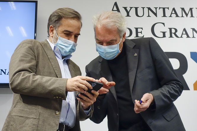 Jacobo Calvo y José ANtonio Huertas han repasado los asuntos de la junta de gobierno (JAVIER ALGARRA / AYUNTAMIENTO)