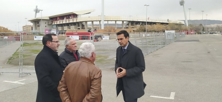 Imagen de la visita a la zona del Nuevo Estadio de Los Carmenes (JAVIER ALGARRA / AYUNTAMIENTO) Imagen de la visita a la zona del Nuevo Estadio de Los Carmenes (JAVIER ALGARRA / AYUNTAMIENTO)