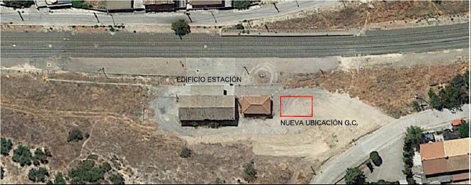 Plano del emplazamiento del nuevo gabinete (ADIF)
