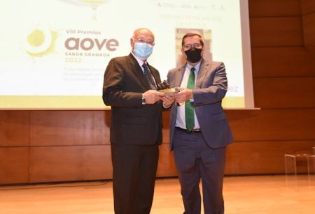 José Entrena entrega el premio a uno de los galardonados (R. MARTÍNEZ / DIPGRA) José Entrena entrega el premio a uno de los galardonados (R. MARTÍNEZ / DIPGRA)