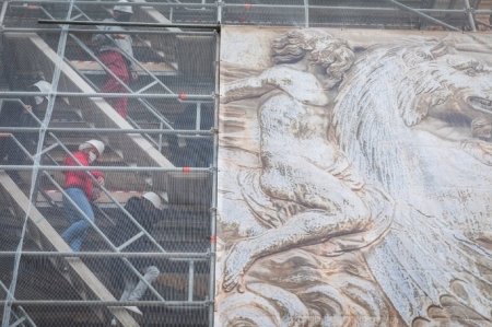 restauración de la portada sur del Palacio de Carlos V (JUNTA DE ANDALUCÍA) restauración de la portada sur del Palacio de Carlos V (JUNTA DE ANDALUCÍA)