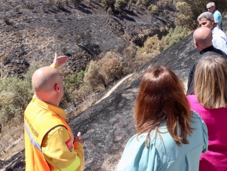 Visita técnica realizada el pasado 31 de mayo a la zona incendiada (JUNTA DE ANDALUCÍA)