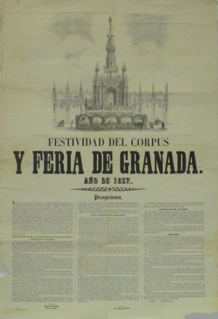 Uno de los carteles del corpus (AYTO. GRANADA) Uno de los carteles del corpus (AYTO. GRANADA)
