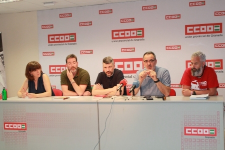 Imagen de la rueda de prensa (CCOO) Imagen de la rueda de prensa (CCOO)