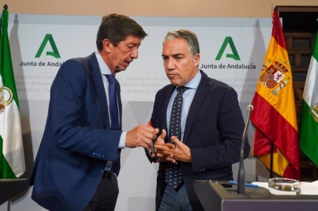 Juan Marín y Elías Bendodo, tras el Consejo de Gobierno (EDUARDO BRIONES / EUROPA PRESS) Juan Marín y Elías Bendodo, tras el Consejo de Gobierno (EDUARDO BRIONES / EUROPA PRESS)