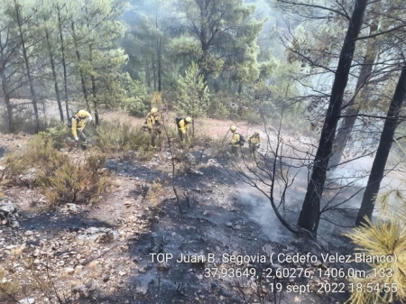 Incendio en Huéscar (INFOCA)