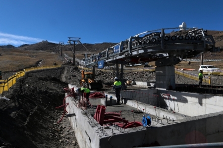 Obras del nuevo telesilla en Sierra Nevada (JUNTA)