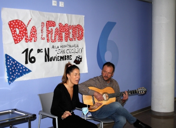 Judit urbano durante el taller de flamenco (HUSC) Judit urbano durante el taller de flamenco (HUSC)