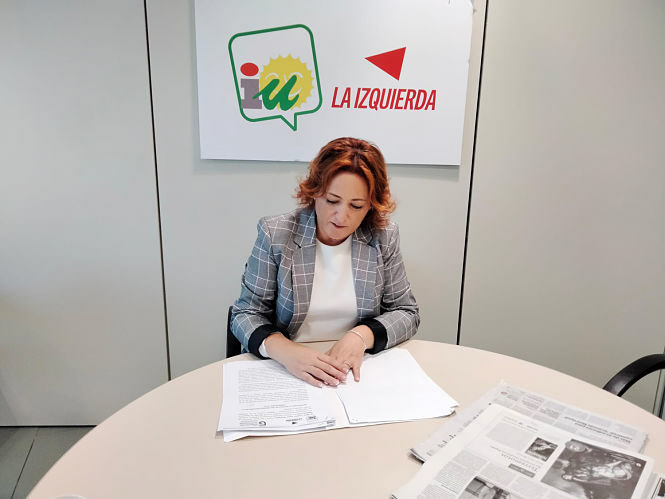 La coordinadora provincial de IU, Mari Carmen Pérez (IU)