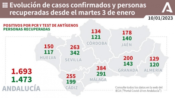 Evolución de la pandemia en Andalucia (JUNTA)