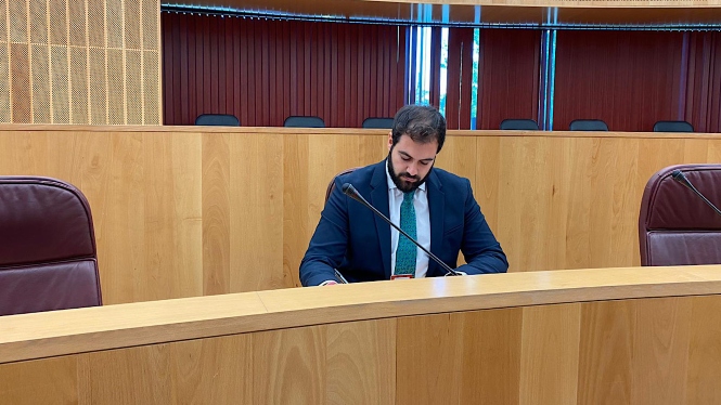 El portavoz de VOX en la Diputación Provincial, Gustavo De Castro (VOX)