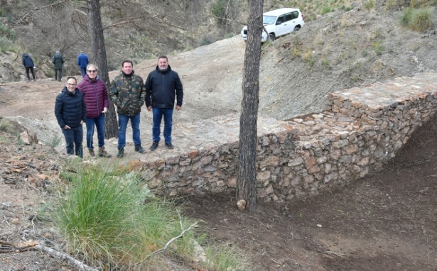 imagen de la visita a la zona del incendio (JUNTA)