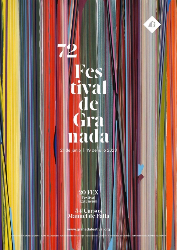Cartel del 72 Festival de Granada, obra de José Piñar (FESTIVAL DE MÚSICA Y DANZA) 