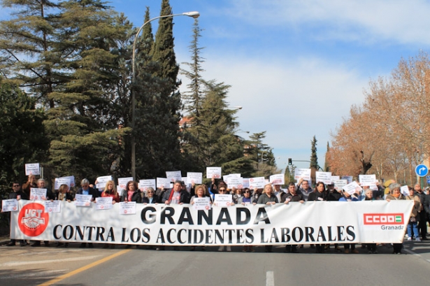 Concentración contra los accidentes laborales (CCOO)
