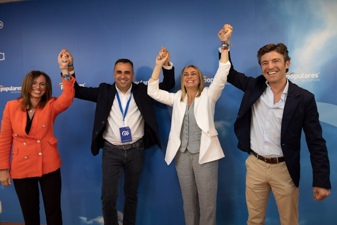 Rocío Díaz, Francisco Rodríguez, Marifrán Carazo y Jorge Saavedra, del PP (PP)