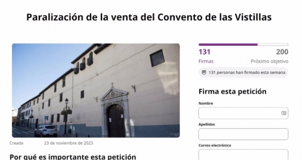 Captura de pantalla de la petición en la plataforma (CHANGE.ORG) Captura de pantalla de la petición en la plataforma (CHANGE.ORG)