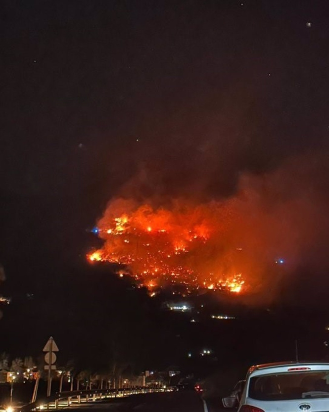 Incendio forestal declarado en un paraje de Lanjarón (PLAN INFOCA)