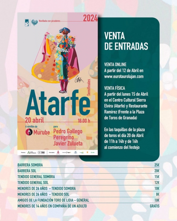 Cartel de una novillada en Atarfe difundido por la Fundación Franz Weber (REMITIDO POR FUNDACIÓN FRANZ WEBER) Cartel de una novillada en Atarfe difundido por la Fundación Franz Weber (REMITIDO POR FUNDACIÓN FRANZ WEBER)