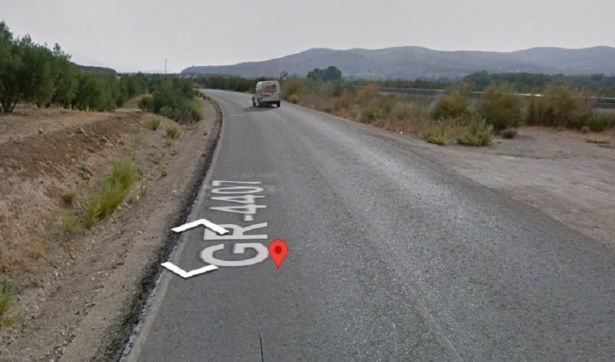 Punto de la GR-4407 donde tuvo lugar el accidente de Loja. (EMERGENCIAS 112) Punto de la GR-4407 donde tuvo lugar el accidente de Loja. (EMERGENCIAS 112)
