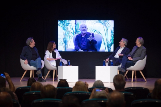 Encuentro entre Ana Belén, Joan Manuel Serrat, Victor Manuel y Miguel Ríos para conmemorar y homenajear la gira de `El gusto es nuestro`, moderados por el periodista Iñaki Gabilondo (ARSENIO ZURITA/EUROPA PRESS)
