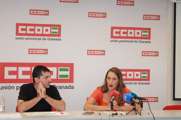 Los secretarios general y de Juventud de CCOO Granada, Daniel Mesa y Gloria Aguilera, en imagen de archivo (CCOO) Los secretarios general y de Juventud de CCOO Granada, Daniel Mesa y Gloria Aguilera, en imagen de archivo (CCOO)