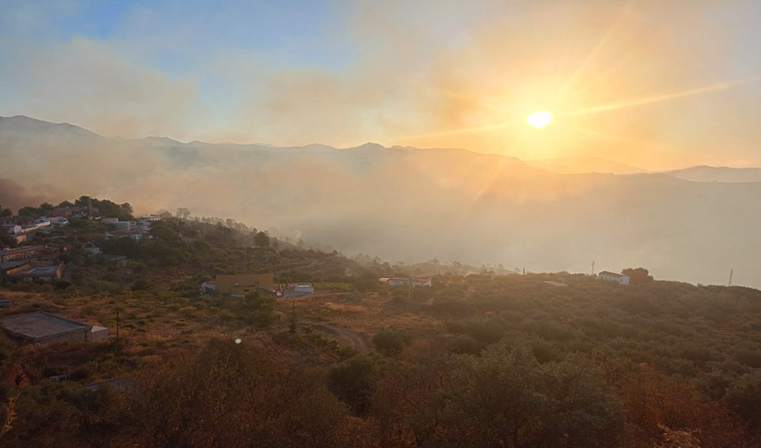 Imagen de una zona a la que ha llegado el fuego (EMERGENCIAS 112)