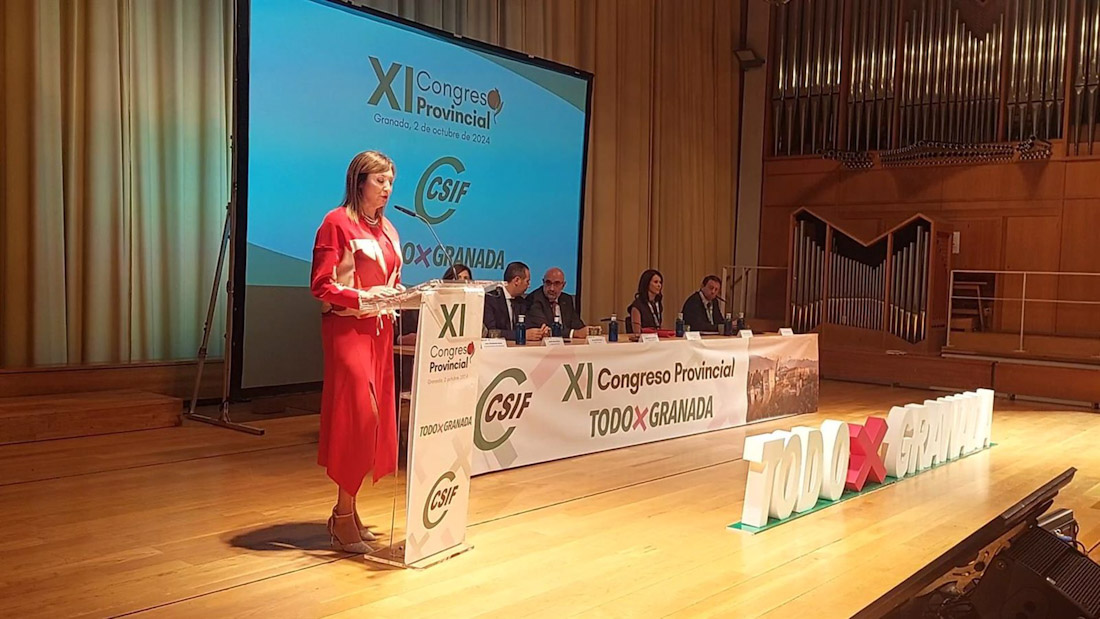 La presidenta de CSIF en Granada, Victoria Eugenia Pineda (CSIF)