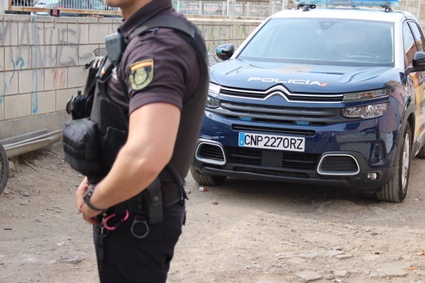 Imagen de un agente y un coche patrulla de la Policía Nacional (POLICÍA NACIONAL)