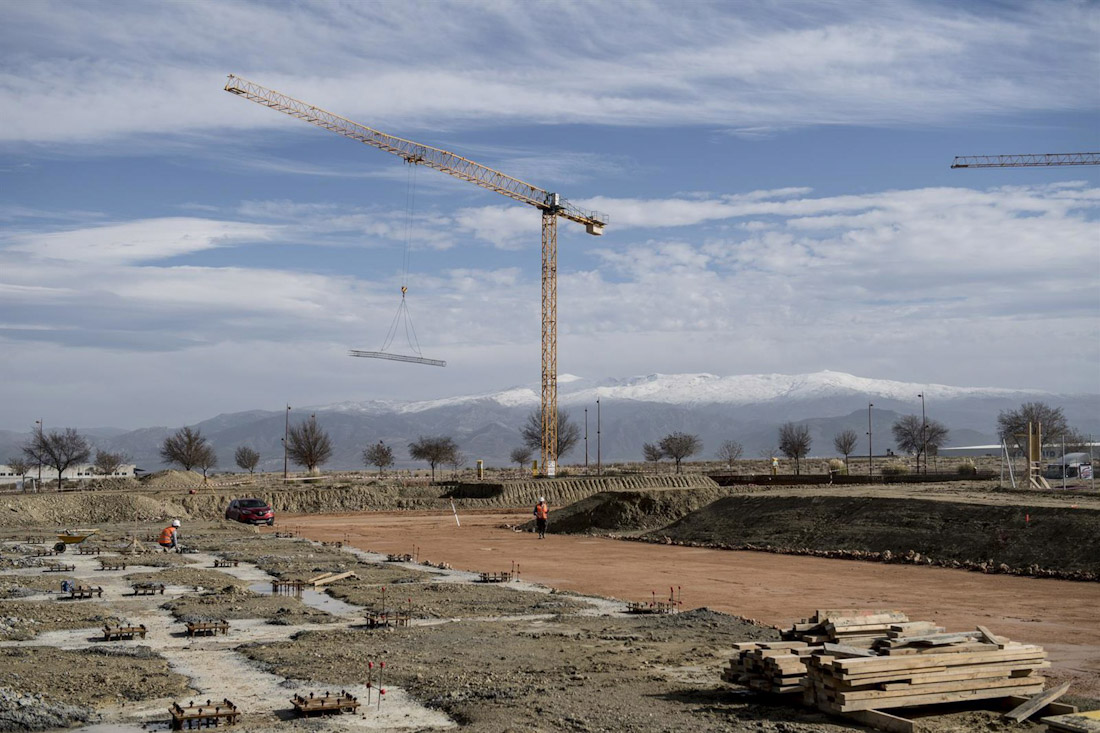 Imagen de archivo de obras de la instalación científica IFMIF-DONES (ÁLEX CÁMARA - EUROPA PRESS)