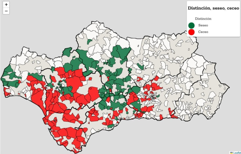 Mapa del seseo y del ceceo en Andalucía (UGR)