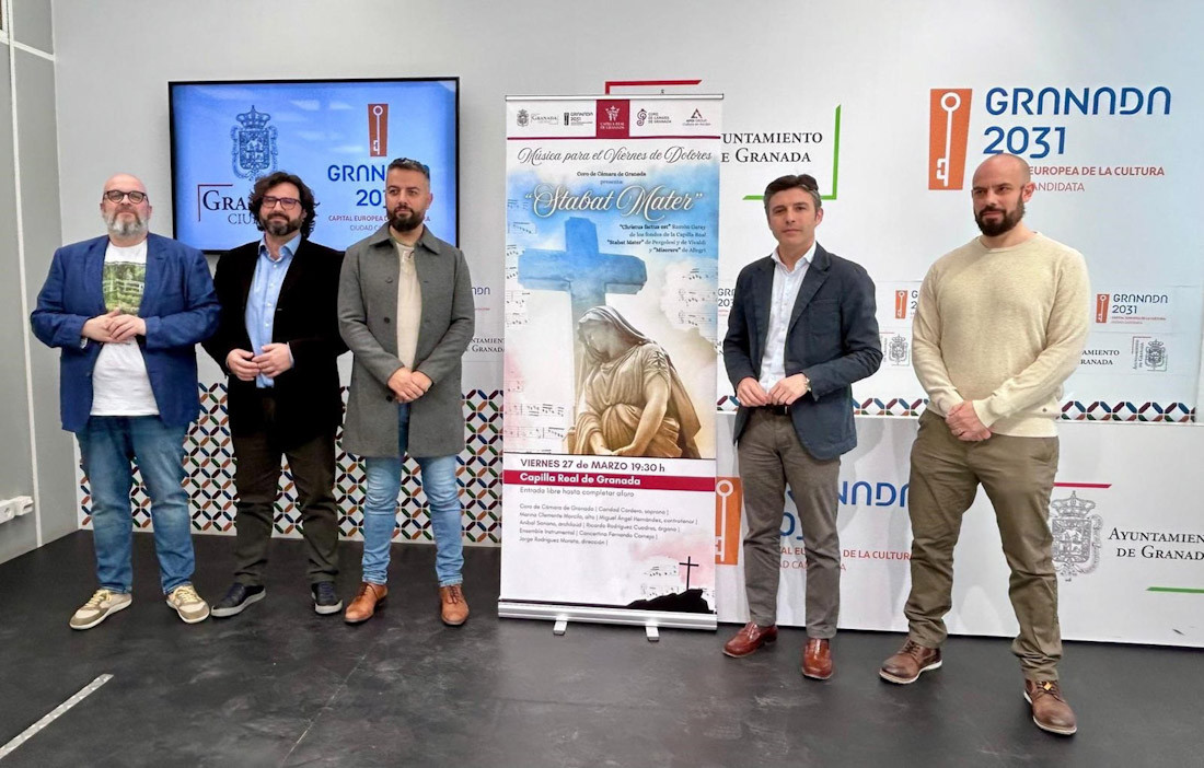 Presentación del 'Stabat Mater' programado en la Capilla Real de Granada para el Viernes de Dolored (AYUNTAMIENTO)