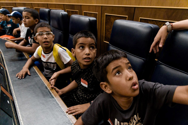 Recepción de niñas y niños saharauis del programa ‘Vacaciones en Paz’en el Congreso de los Diputados en 2025. Archivo (CARLOS LUJÁN - EUROPA PRESS)