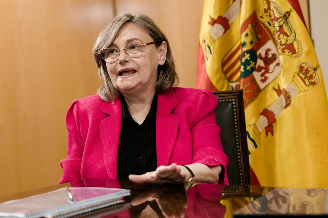 La vocal del CGPJ Esther Erice, durante una entrevista para Europa Press, a 27 de marzo de 2026, en Madrid (CARLOS LUJÁN - EUROPA PRESS)