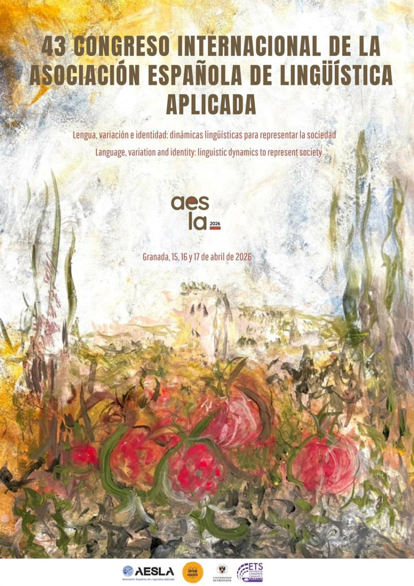Cartel del 43 Congreso Internacional de la Asociación Española de Lingüística Aplicada (UGR)