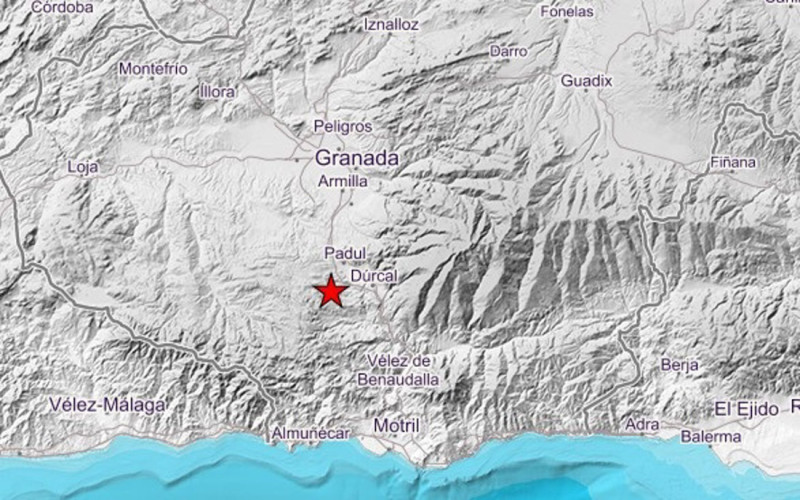 La provincia de Granada ha registrado un terremoto de magnitud 2.9 que se ha dejado sentir poco después del mediodía de este miércoles en el entorno de la localidad de Padul. (IGN)