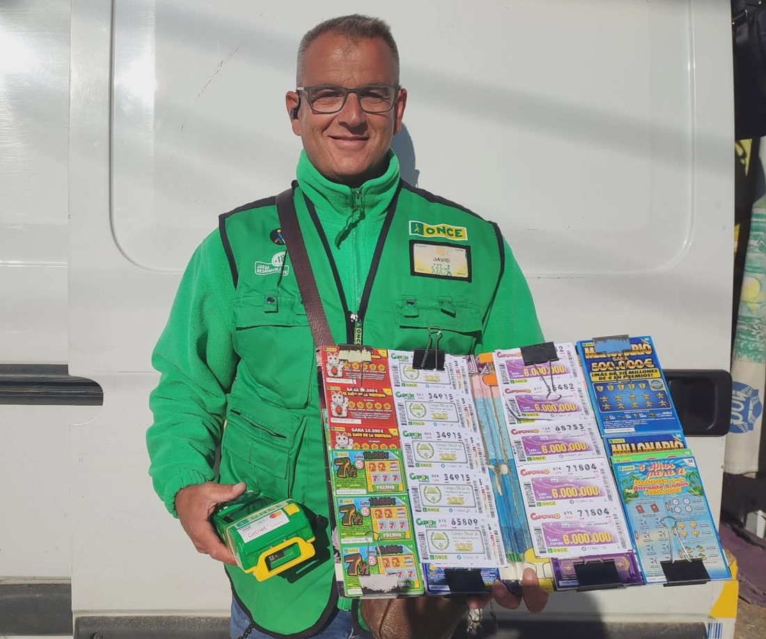 David García vendió el boleto premiado de tercera categoría del Eurojackpot agraciado con 102.464 euros (ONCE)