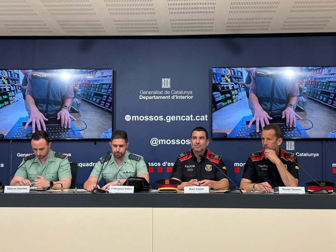 Rueda de prensa de Mossos y Guardia Civil para informar del operativo (EUROPA PRESS)