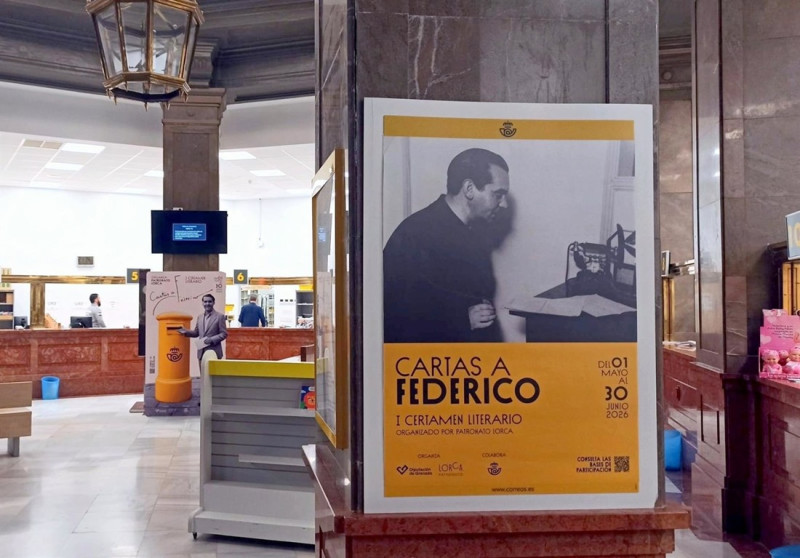 La oficina principal de Correos de Granada anima a participar en la recta final del certamen literario “Cartas a Federico” dedicado a Lorca (CORREOS)