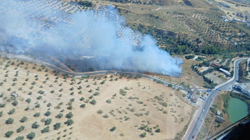 Ubicación del incendio forestal declarado en Jun (PLAN INFOCA)