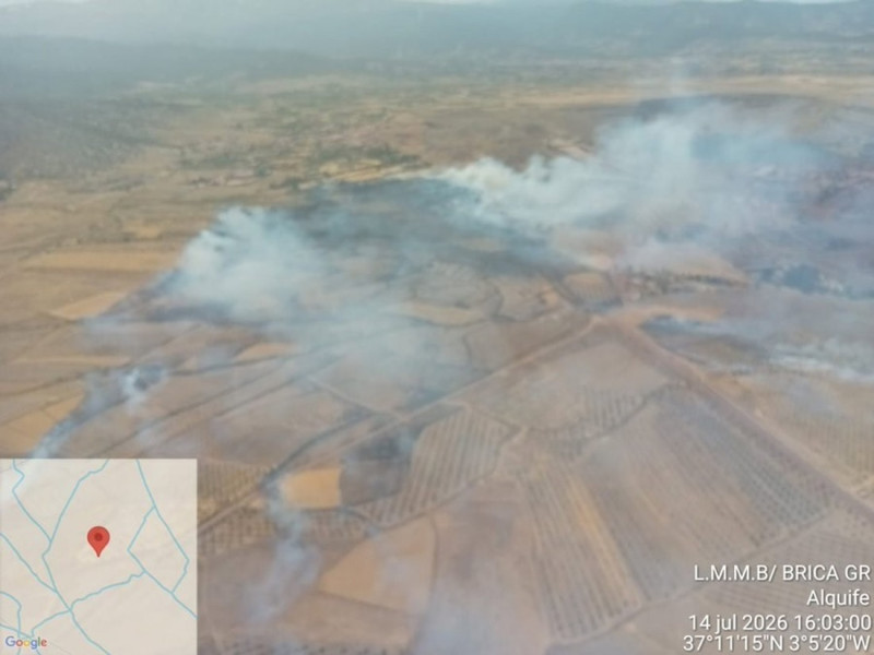 Incendio forestal declarado este martes en una paraje de Alquife (INFOCA) Incendio forestal declarado este martes en una paraje de Alquife (INFOCA)