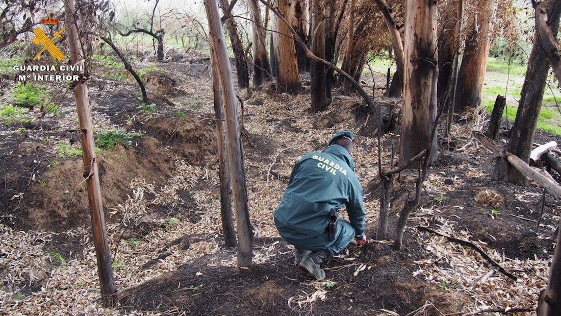 Imagen de archivo de un agente en un incendio (GUARDIA CIVIL)