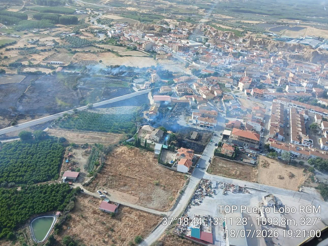 Zona donde se ha producido el incendio