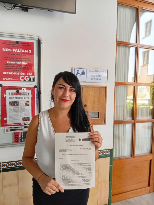La diputada andaluza de Por Andalucía por la provincia de Granada, Inma Manzano (POR ANDALUCÍA)
