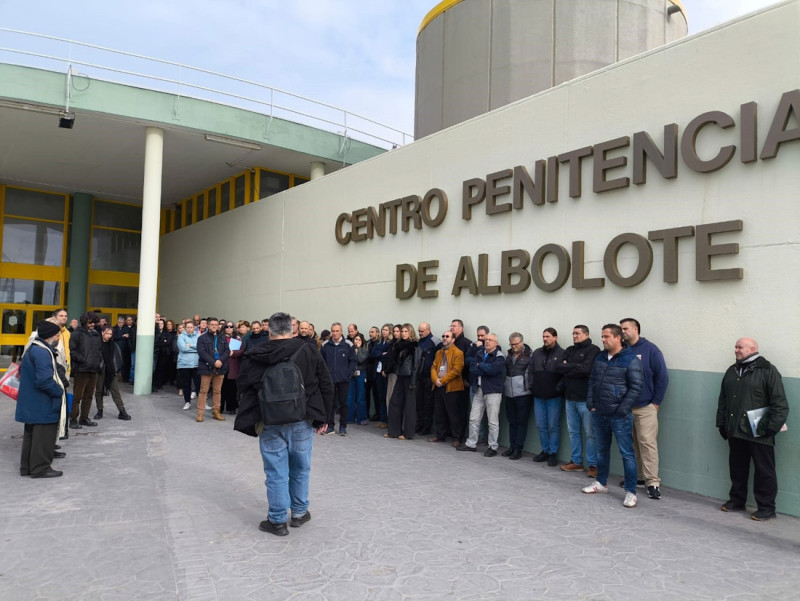 Imagen de archivo de una concentración de trabajadores de la cárcel de Albolote (CSIF)