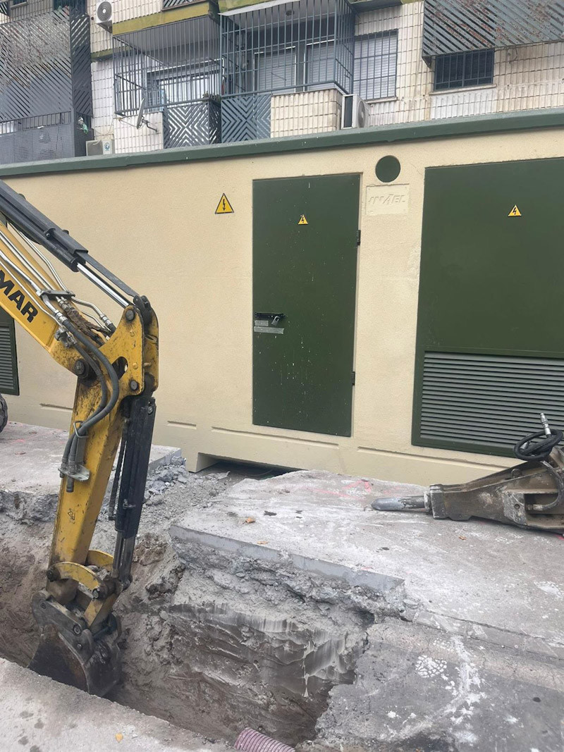 Imagen de archivo de unas obras de un centro de transformación de electricidad en la zona norte de Granada (ENDESA)